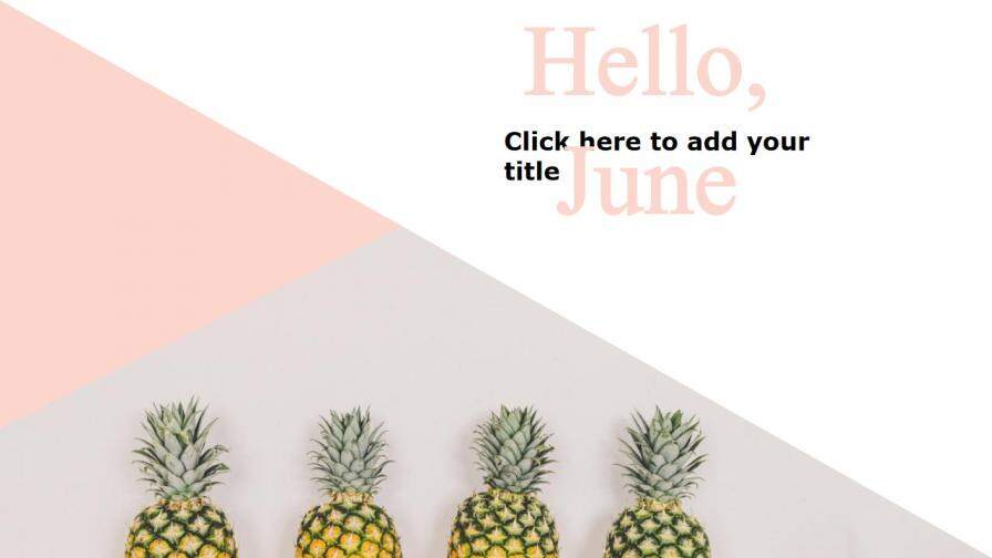 夏季美食菠萝介绍宣传PPT模板
