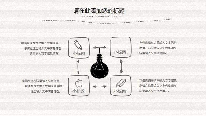 精美創(chuàng)意燈泡手繪PPT模板