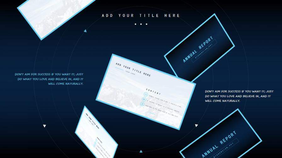 精美深藍粒子科技風(fēng)PPT模板