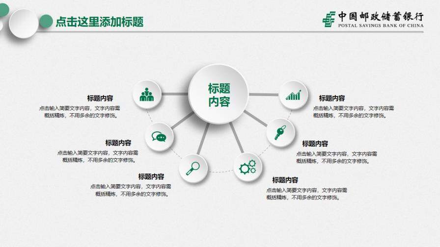 中國郵政儲蓄銀行工作總結報告PPT模板