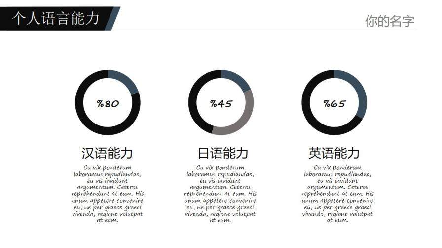 個人求職簡歷崗位競聘競選報告PPT模板