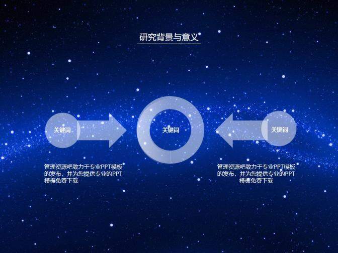 科幻星空背景畢業(yè)論文答辯PPT模板