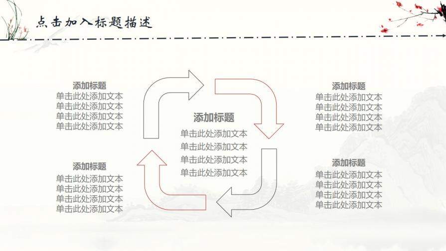 梅花蘭花山水中國風(fēng)PPT模板