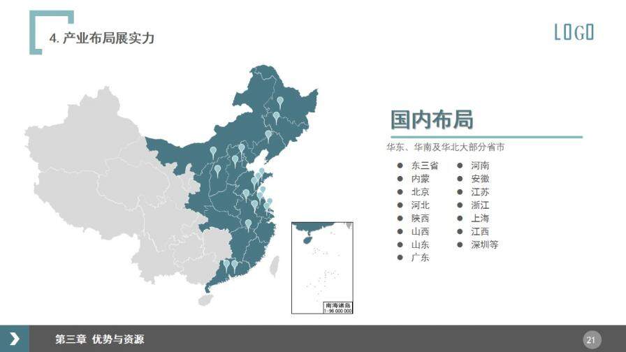 清爽簡約商務藍色企業(yè)簡介公司介紹PPT模板