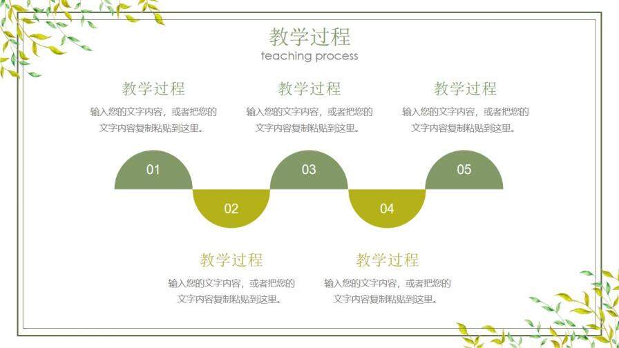 小清新教育教學課件PPT模板