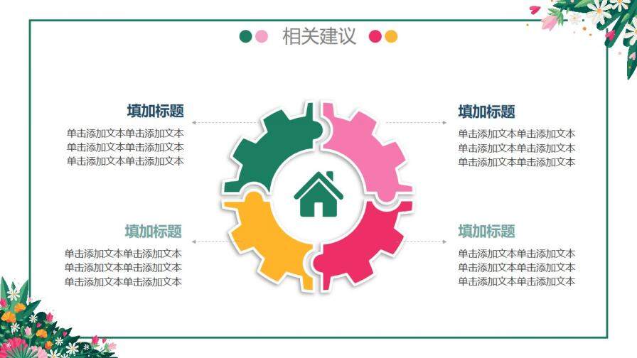 绿色花草小清新毕业答辩PPT模板