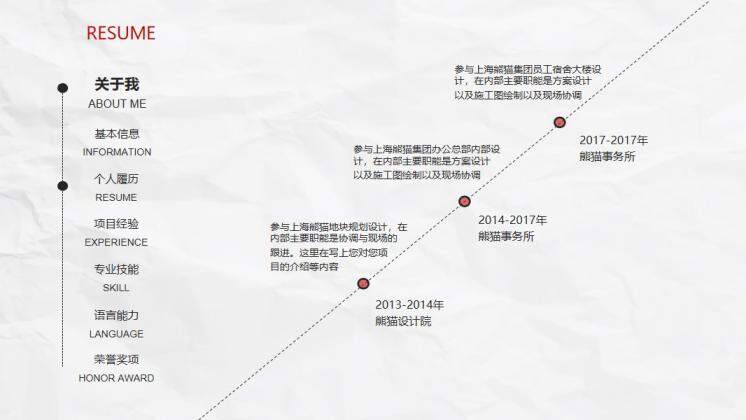 極簡創(chuàng)意側邊導航個人簡歷PPT模板