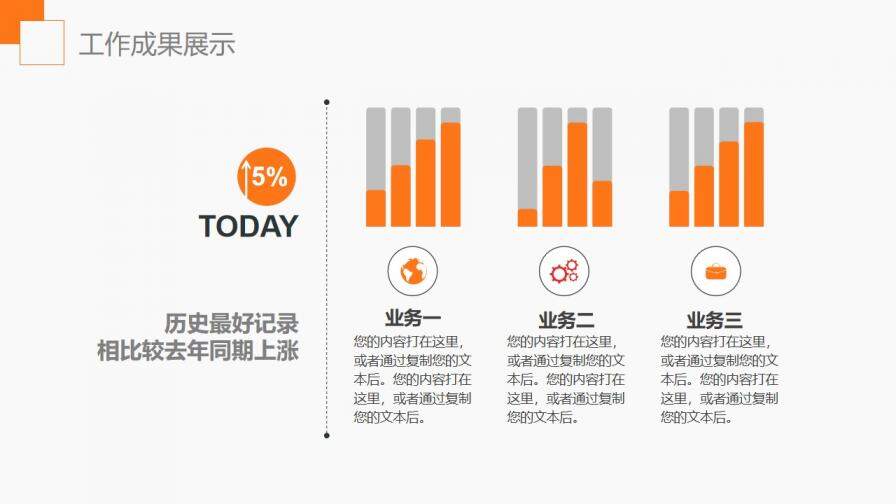 橙色簡約年度工作匯報商業(yè)計劃報告模板