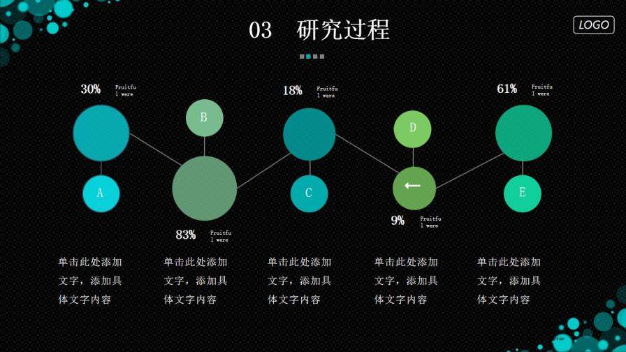 创意蓝色气泡PPT模板