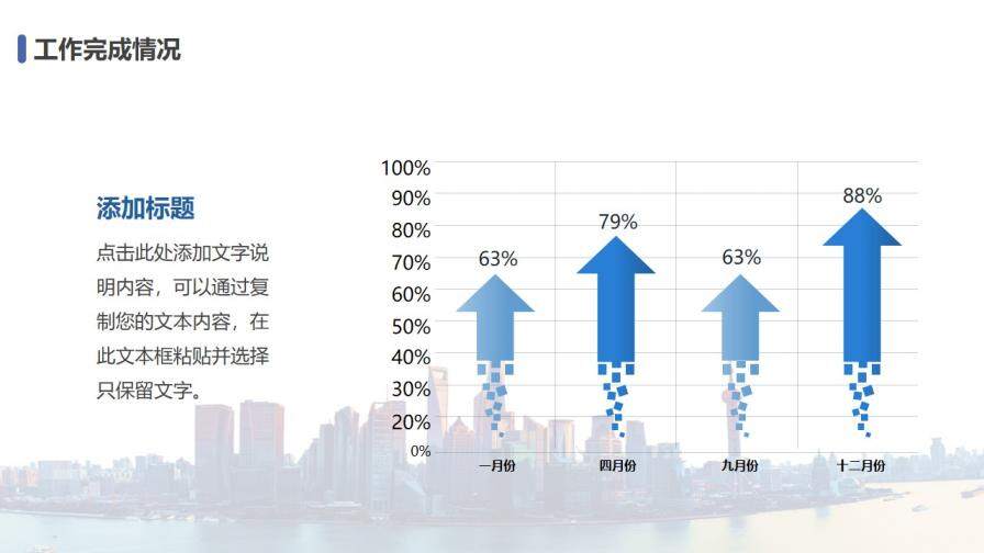 藍(lán)色簡(jiǎn)約城市背景工作總結(jié)PPT模板