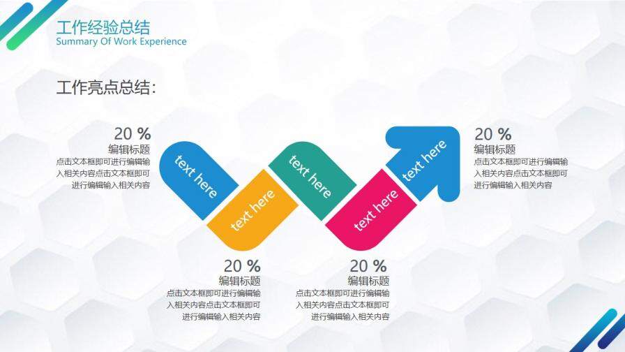 彩色時(shí)尚簡(jiǎn)約工作總結(jié)PPT模板