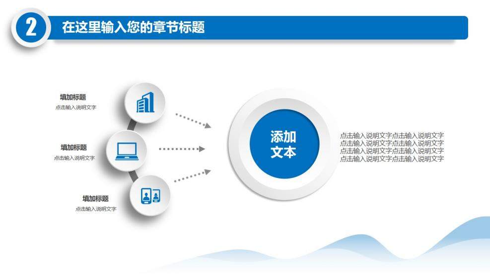 蓝色简约工作汇报通用PPT模板