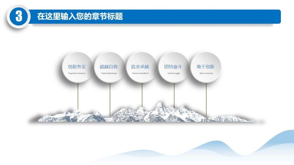 蓝色简约工作汇报通用PPT模板