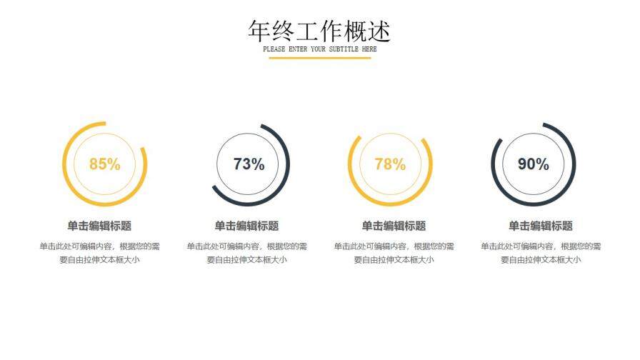 黃色大氣商務工作總結PPT模板