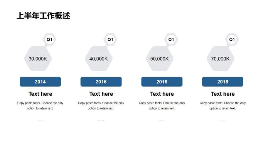 藍色商務20XX半年工作總結PPT模板