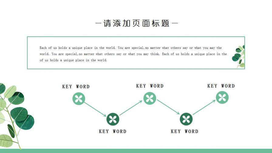 小清新總結答辯教學多用PPT模板