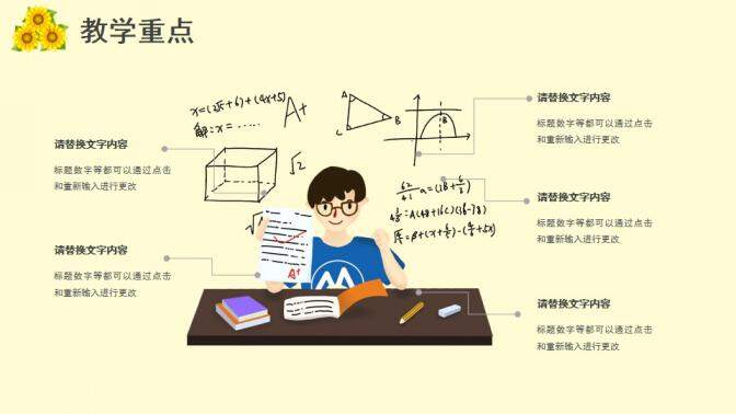 向陽花教師課件培訓(xùn)PPT模板