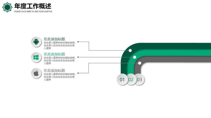 绿色简约时尚述职报告PPT模板