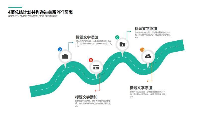 綠色商務風總結計劃PPT模板