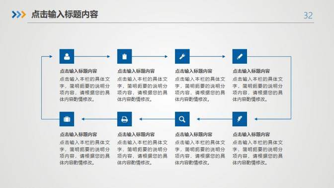 藍色商務述職報告工作總結PPT模板