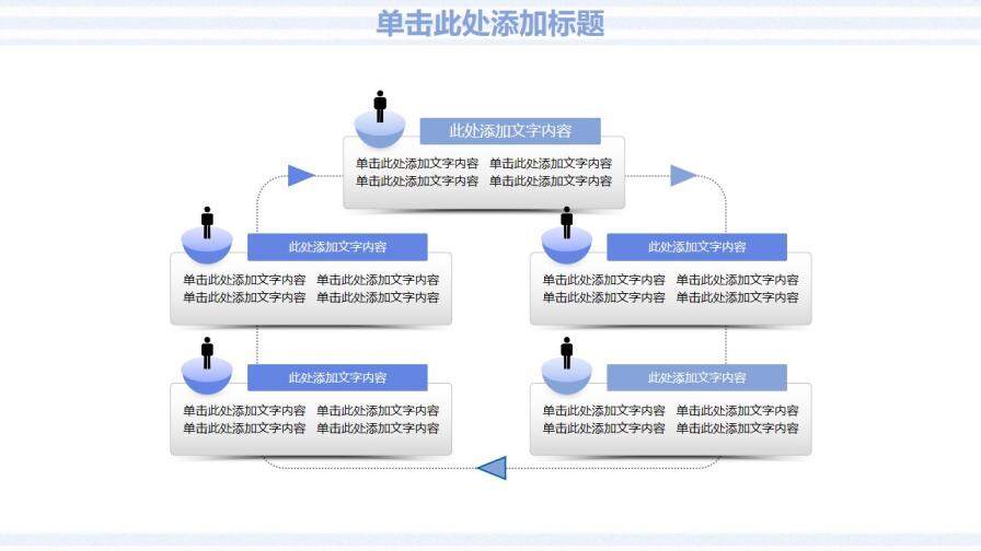 藍色多邊形工作匯報PPT模板