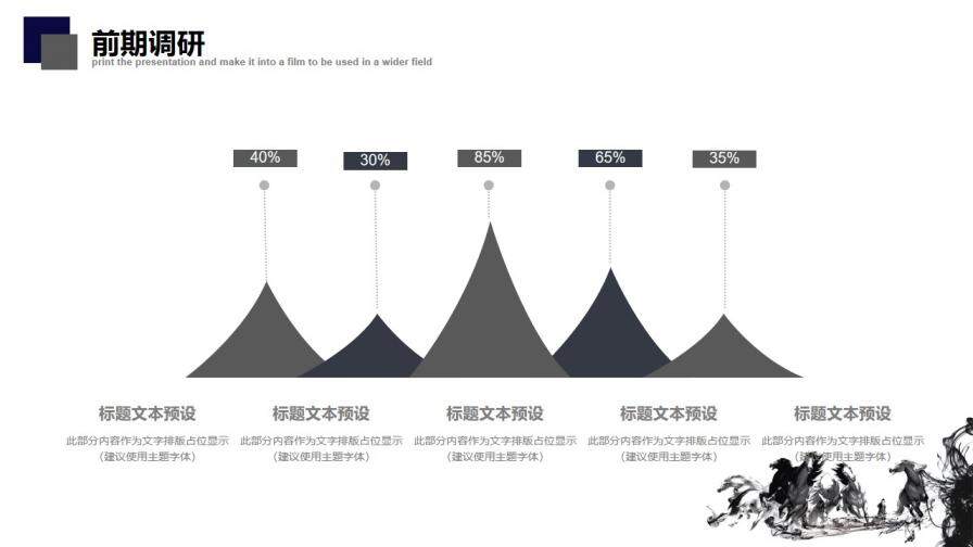 簡約駿馬奔騰企業(yè)簡介通用PPT模板