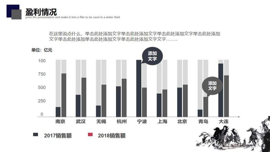 簡約駿馬奔騰企業(yè)簡介通用PPT模板