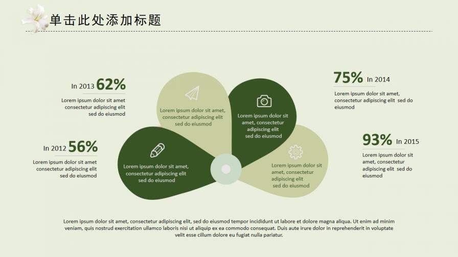 淡雅唯美工作述職報告通用PPT模板