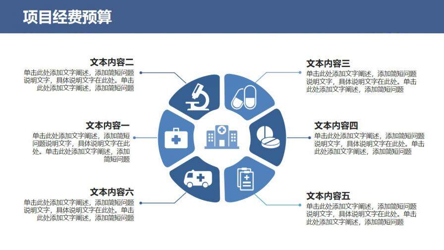 藍色簡約科研項目工作匯報通用PPT模板