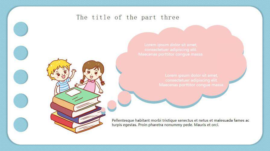 可爱卡通风儿童英语学习培训PPT模板
