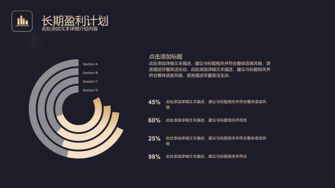 大氣簡約高端金色商業(yè)計劃書PPT模板