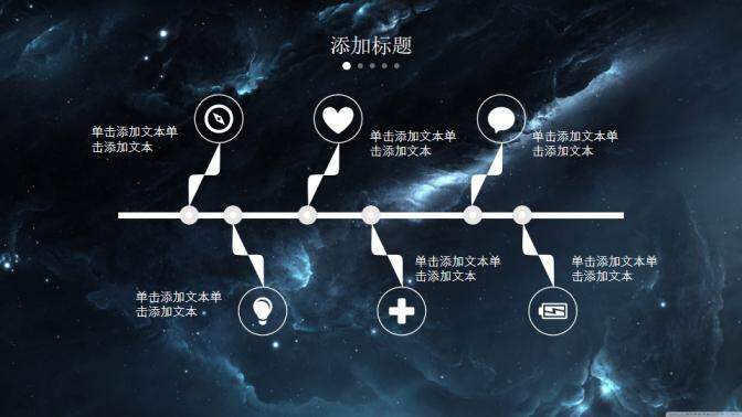 震撼星空商務通用PPT模版