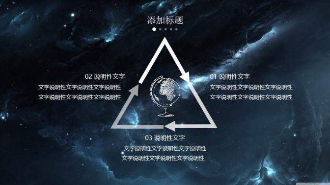 震撼星空商務通用PPT模版