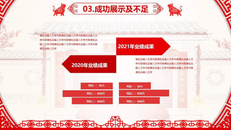 2021创意红色剪纸风年终工作总结暨新年计划PPT模板
