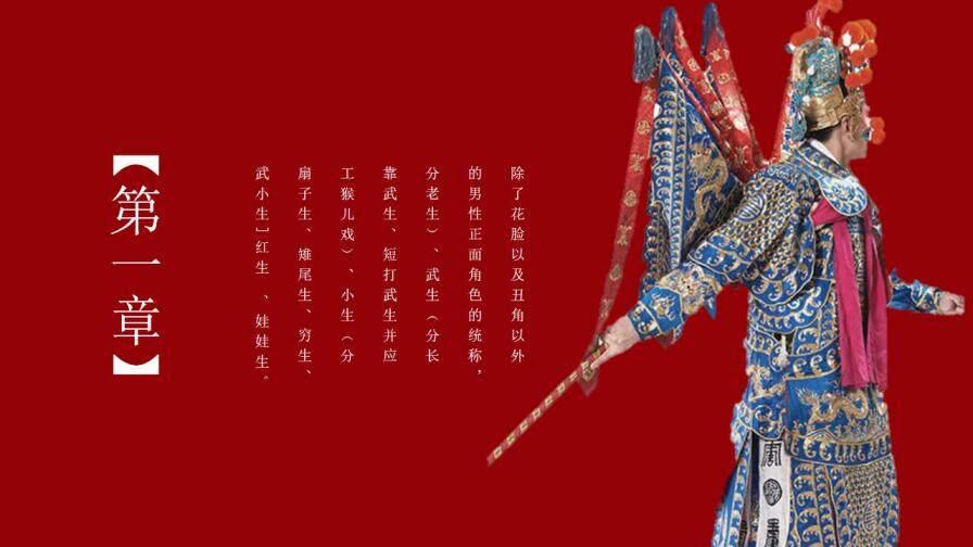 中国京剧文化画册宣传PPT模板