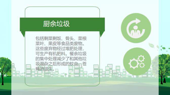 绿色清新绿色环保垃圾分类宣传PPT模板