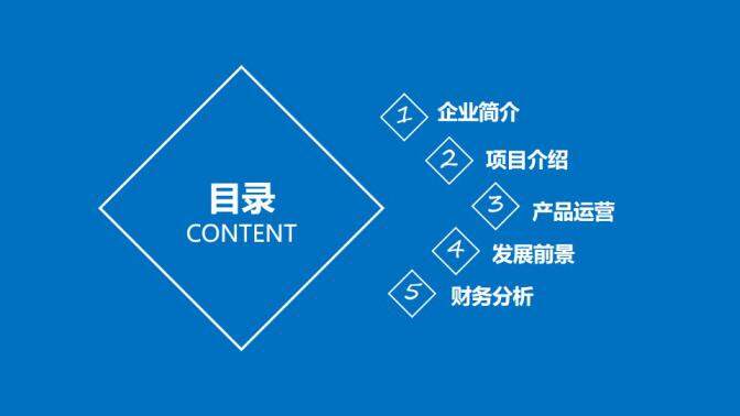 藍色商務(wù)項目評估公司介紹商業(yè)計劃書PPT模板