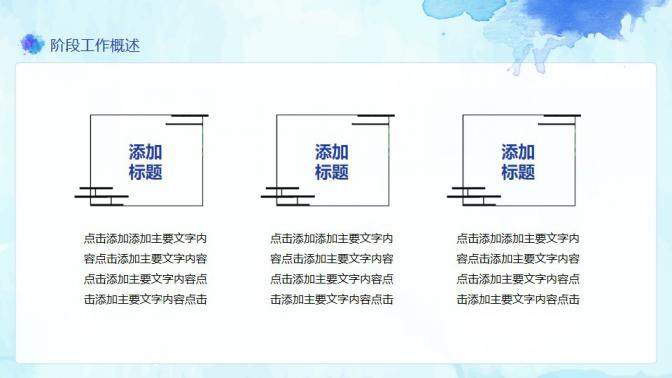 藍(lán)色油墨扎染風(fēng)工作匯報(bào)動(dòng)態(tài)PPT模板