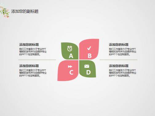 清新小盆栽年終總結(jié)匯報(bào)模板