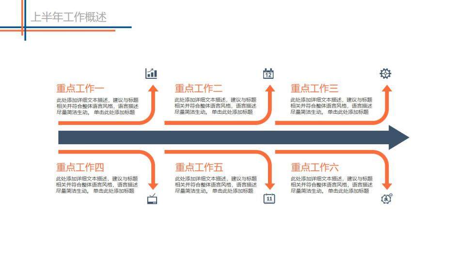  2021上半年工作總結年中總結PPT模板