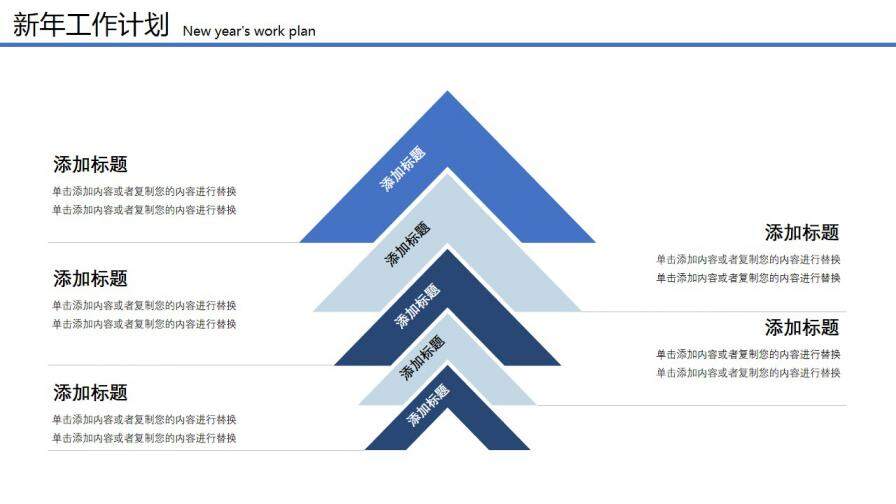 2021经典蓝色商务风年终工作总结PPT模板