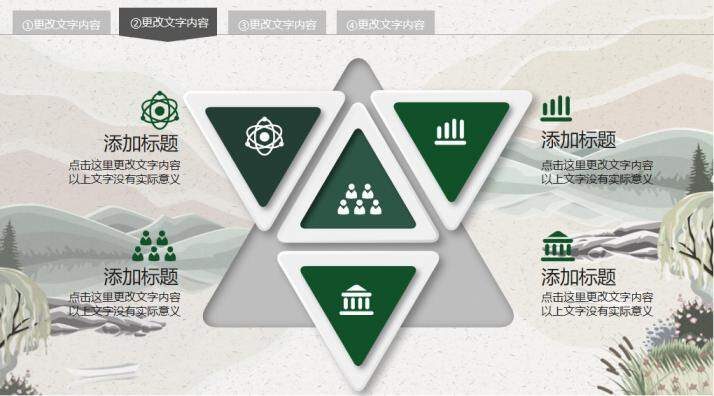 小清新古典中国风商务报告总结