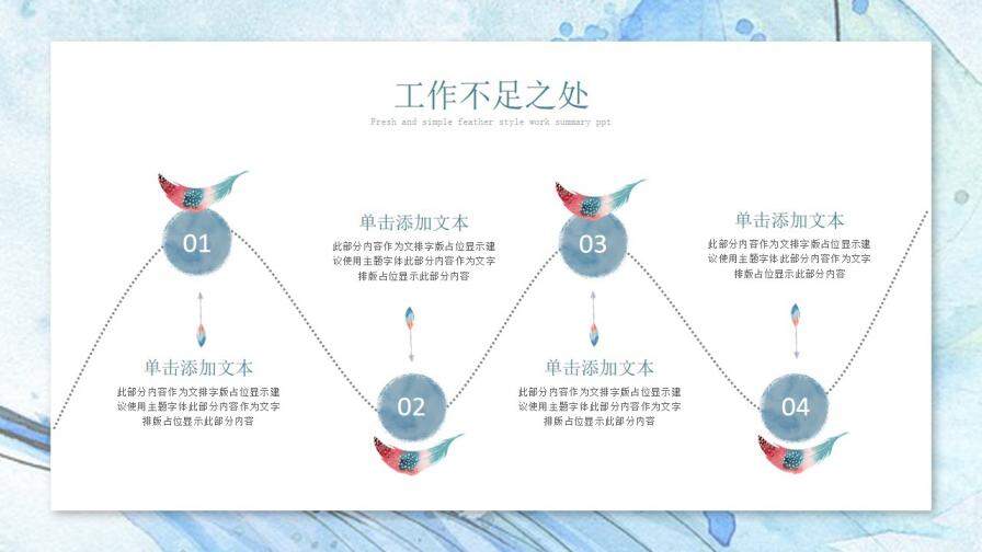 清新花鸟中国风工作总结PPT模板