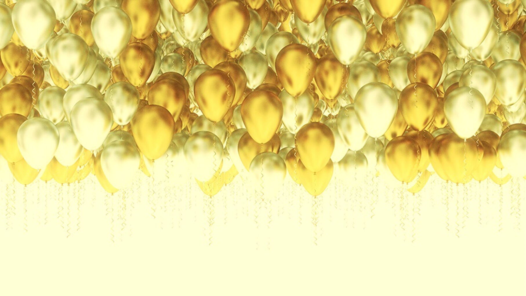 金色气球幻灯片背景图片