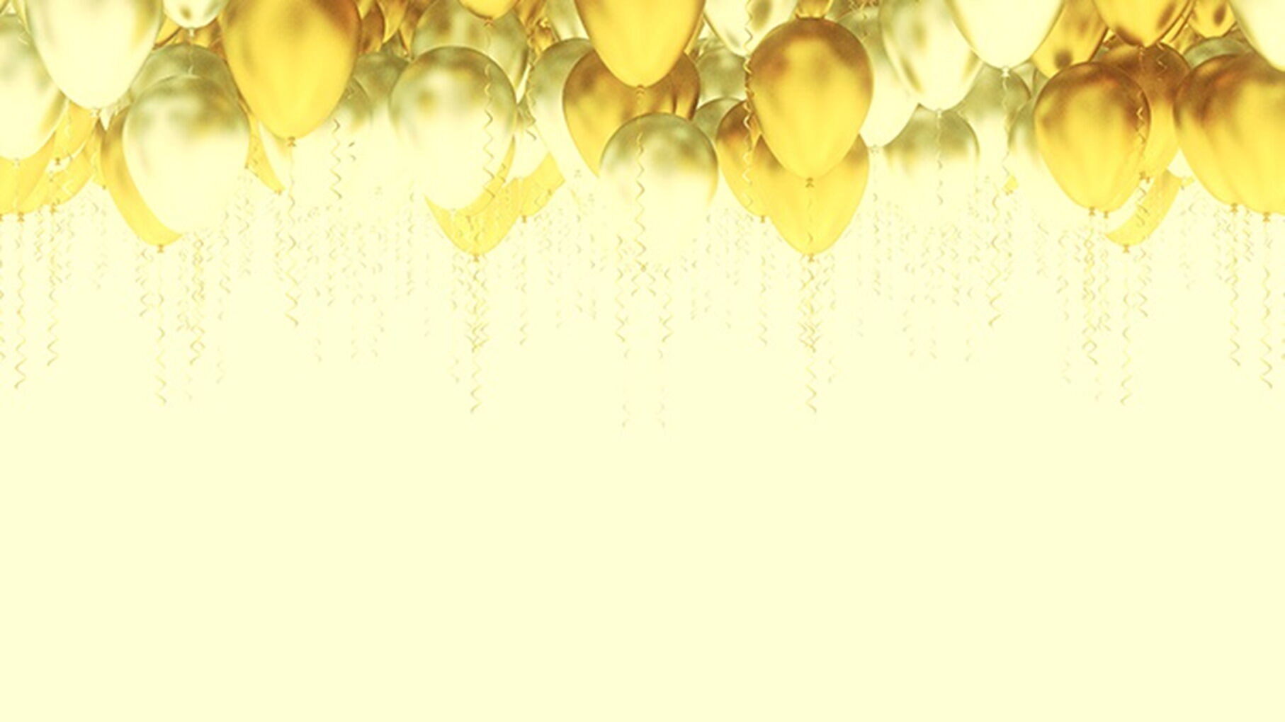 金色气球幻灯片背景图片