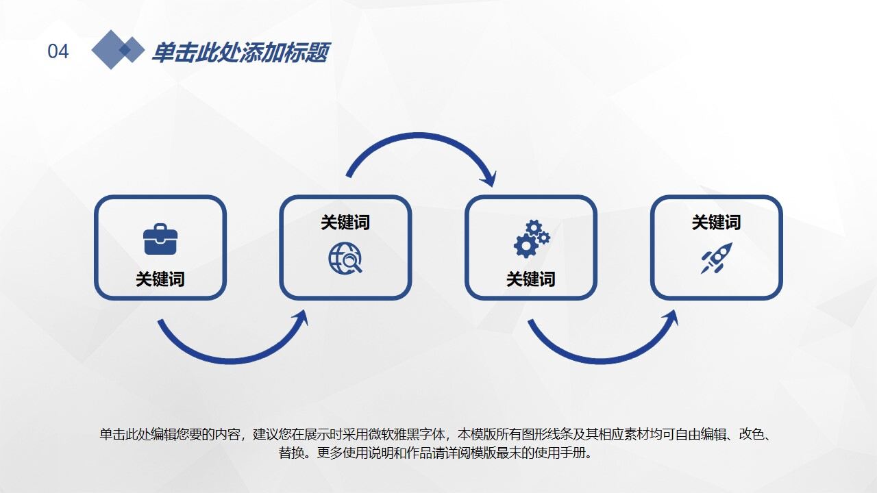 藍色極簡商務風PPT模板