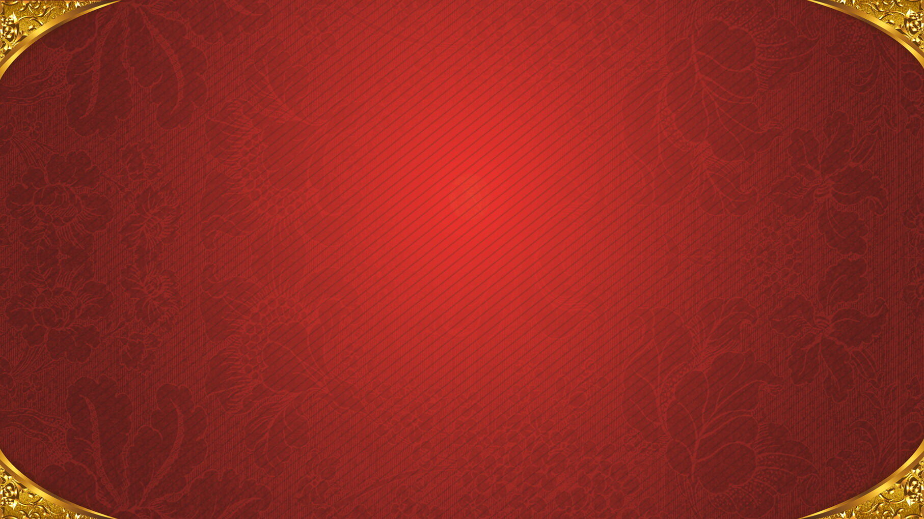 红色古典花纹PPT背景图片