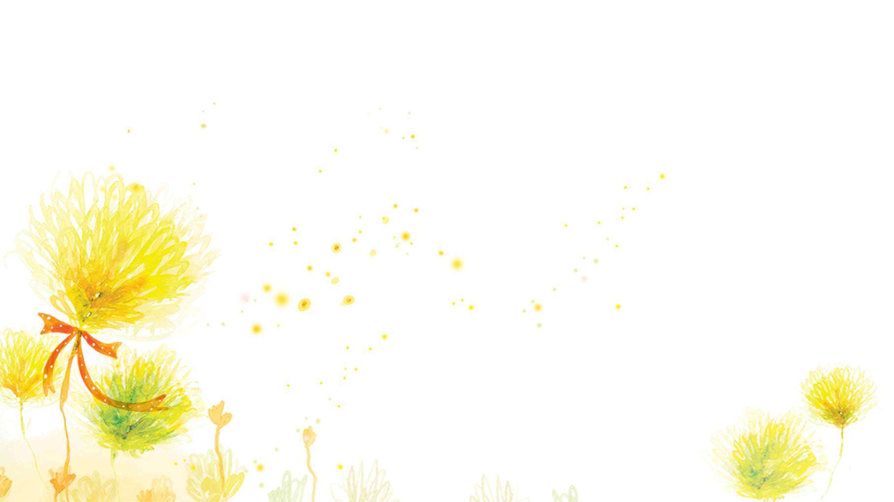 彩色水彩手绘花卉PPT背景图片
