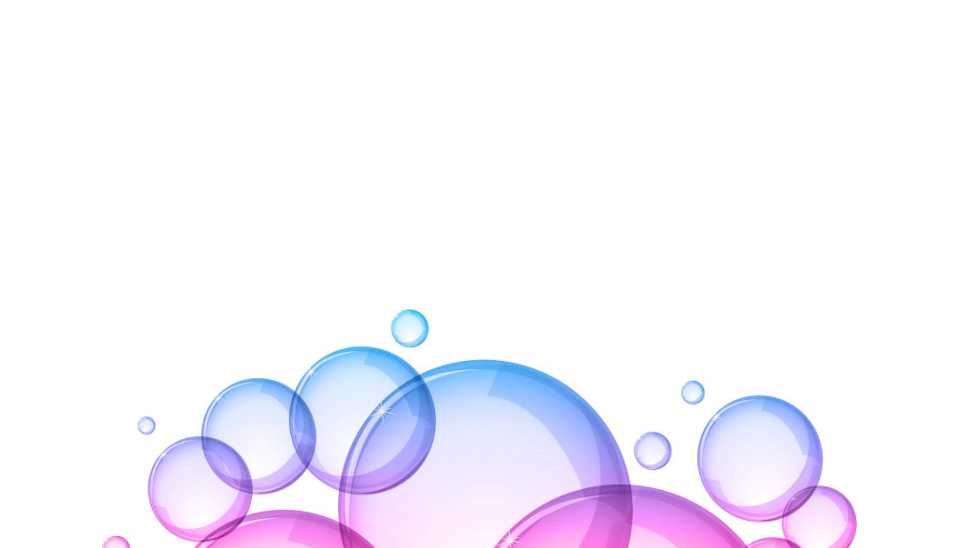 简洁清新彩色气泡PPT背景图