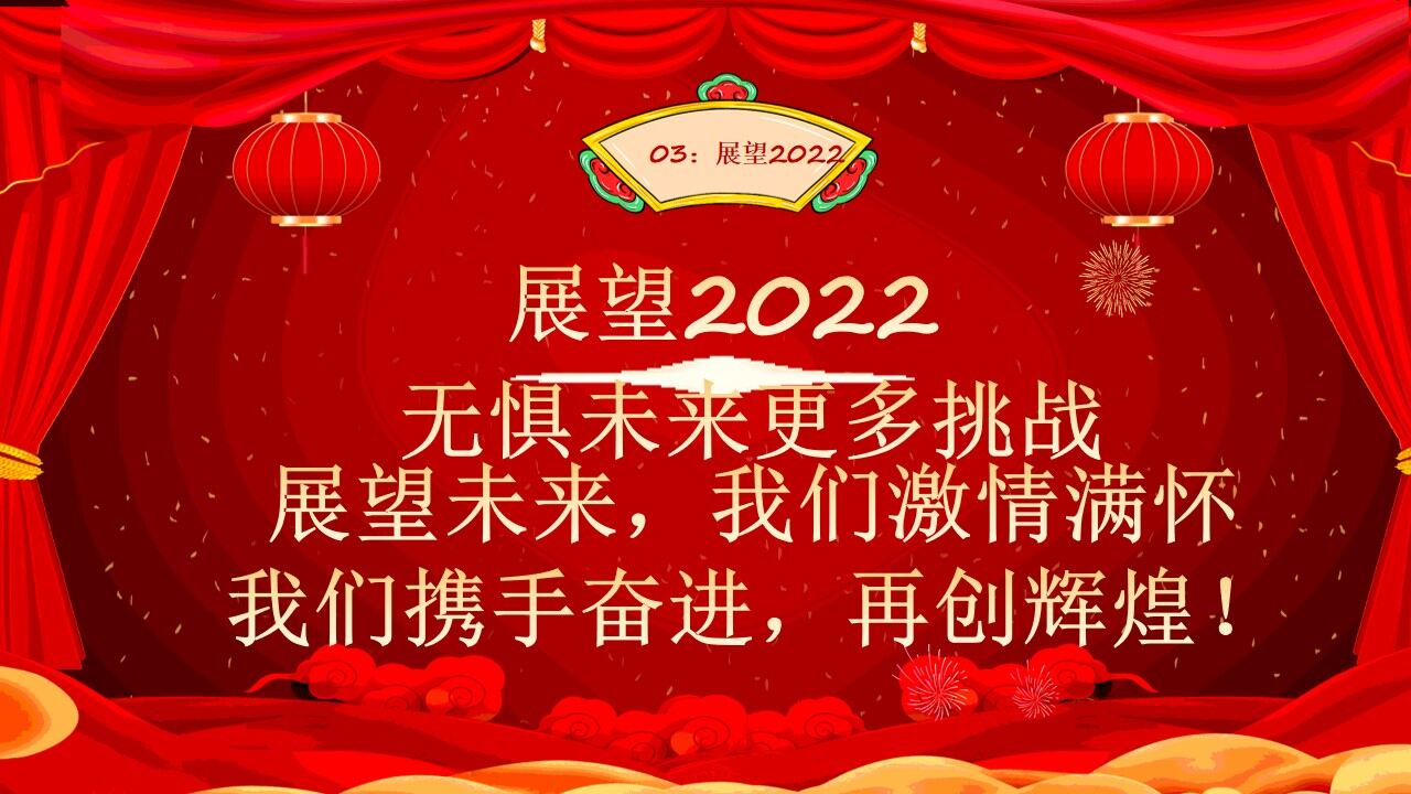 紅色喜慶中國風2022年虎年開門紅PPT模板